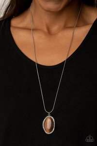 GLISTEN To This - Brown Necklace