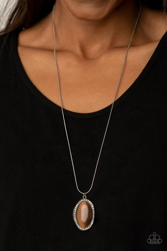 GLISTEN To This - Brown Necklace