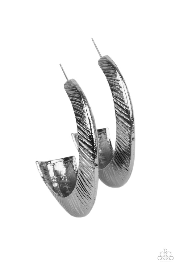 I Double FLARE You-Black Earrings
