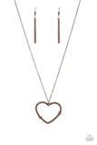 Straight From The Heart - Copper Necklace