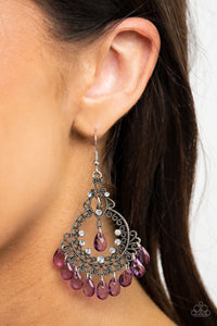 Lyrical Luster - Purple Earrings