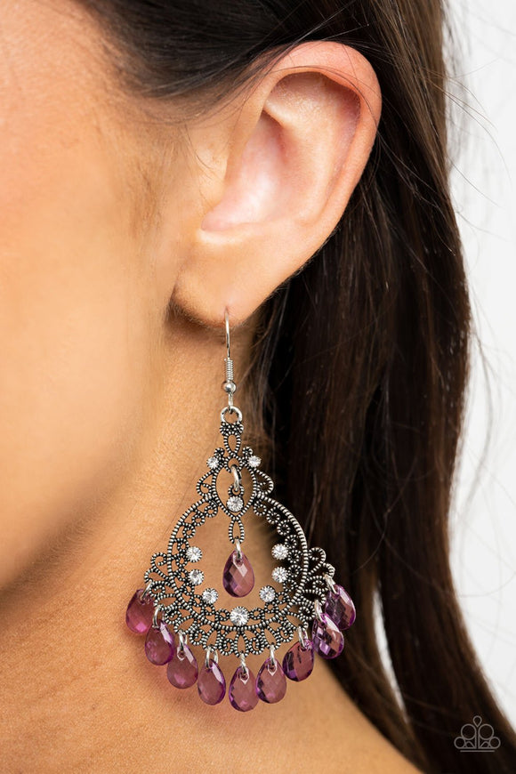 Lyrical Luster - Purple Earrings