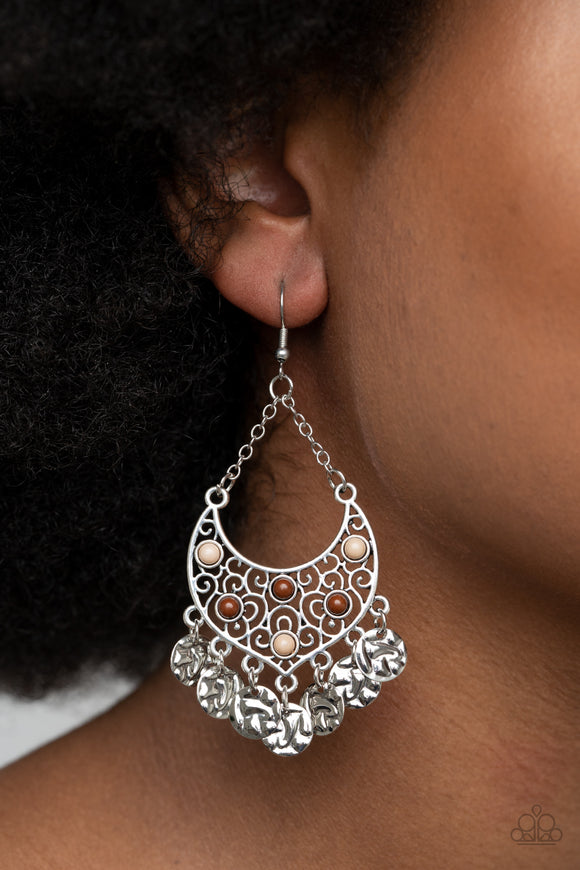 Musical Murals - Brown Earrings