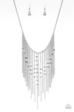 First Class Fringe - Silver Necklace