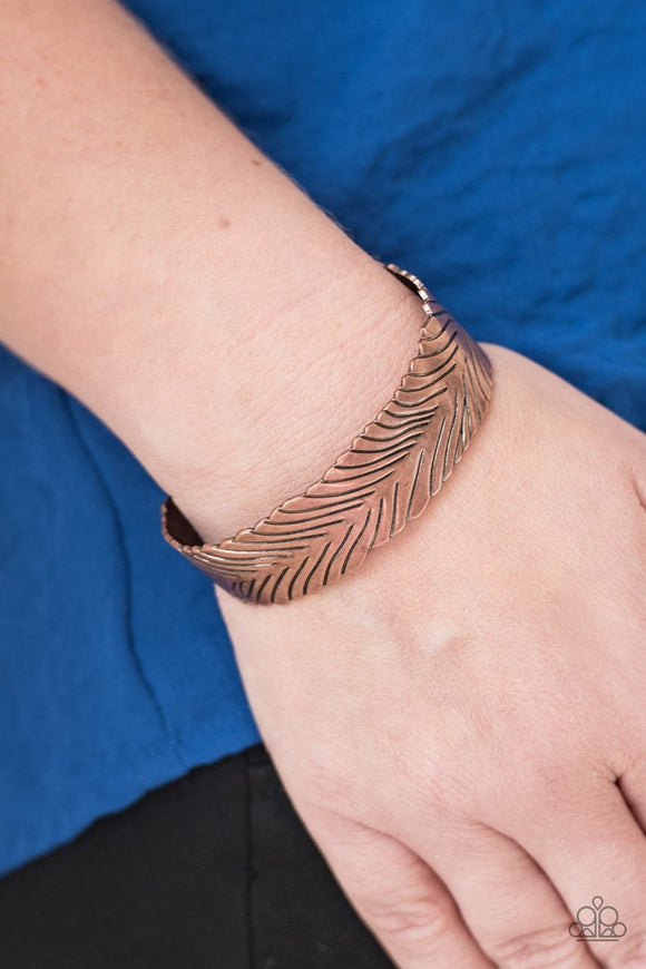 Ruffle Feathers - Copper Bracelet