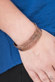 Ruffle Feathers - Copper Bracelet