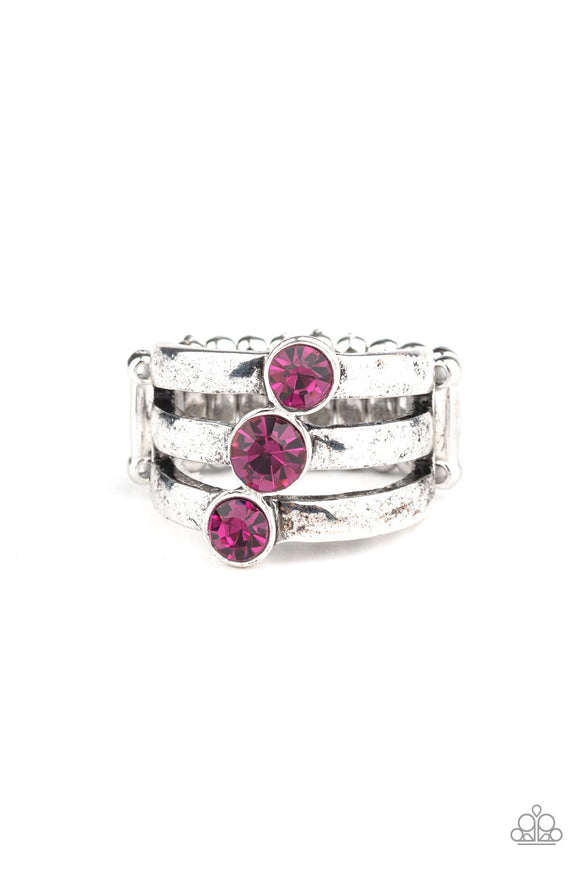 Triple the Twinkle - Pink Ring