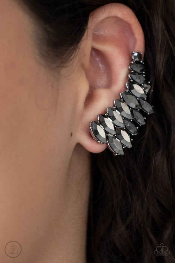 Explosive Elegance - silver earrings