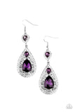 Posh Pageantry - purple earrings