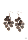 Blushing Blooms - Brass Earrings