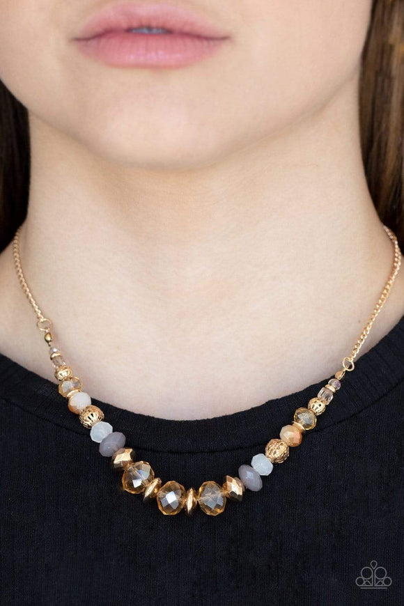 Turn Up The Tea Lights - Gold Necklace