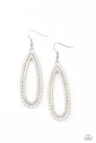 Glamorously Glowing - White Earrings