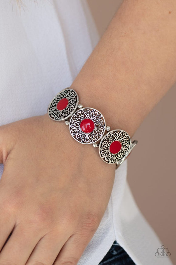 Painted Garden - Red Bracelet