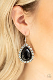 Teardrop Trendsetter - Black Earrings