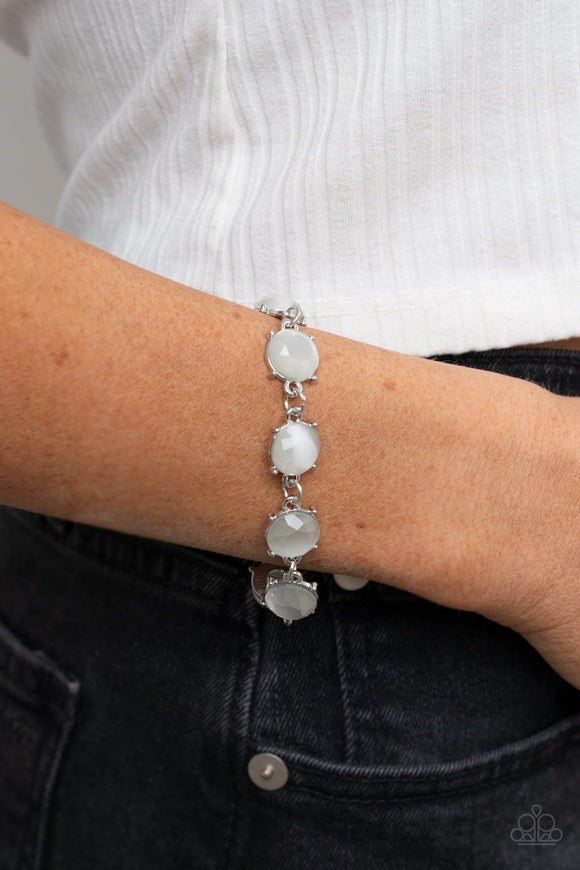 Ms. GLOW It All - White Bracelet