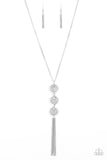 Triple Shimmer - White Necklace