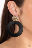 Strategically Sassy - Black Earrings