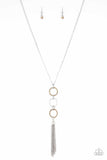 Diva In Diamonds - Brown Necklace