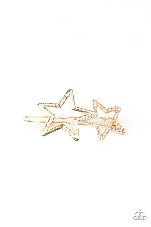 Let's Get This Party STAR-ted - Gold Hair Clip