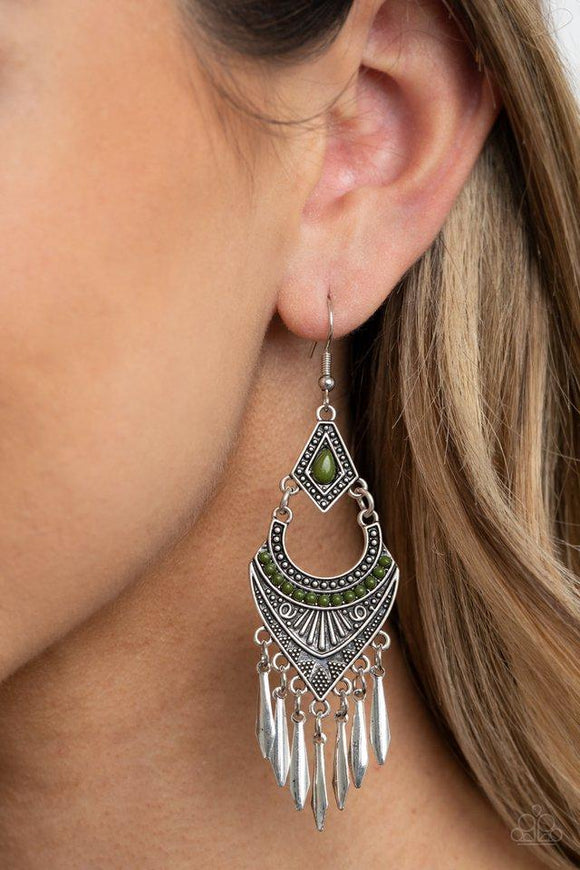 Trailblazer Beam - Green Earrings