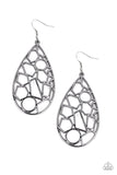 Reshaped Radiance - Black Earrings