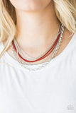 Intensely Industrial - Red Necklace
