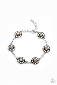 Garden Flower Grandeur - Brown Bracelet