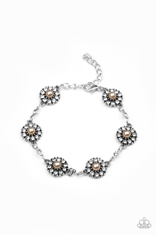 Garden Flower Grandeur - Brown Bracelet