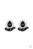 Castle Cameo - Black Earrings