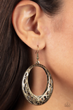 Gardenista Grandeur - Brass Earrings
