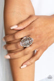 Botanical Beam-Silver/Purple Ring