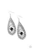 Drop Dead Dazzle - Black Earrings