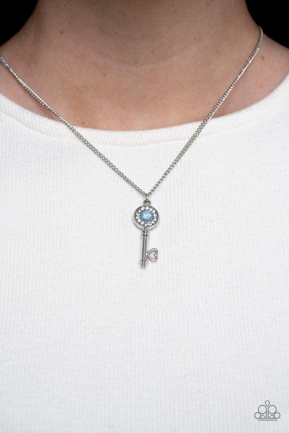 Prized Key Player - Blue Necklace