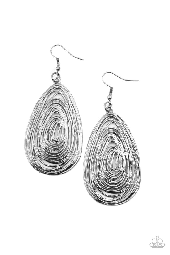 Rural Ripples - Black Earring