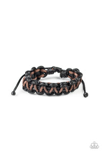 WEAVE It At That - Black Bracelet