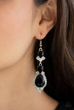 Fully Flauntable - Black Earrings