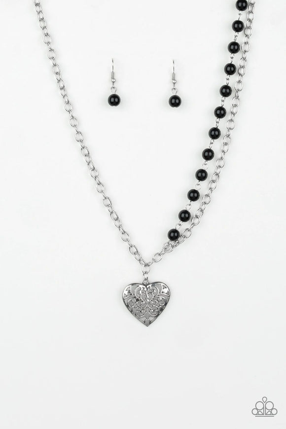 Forever In My Heart - Black Necklace