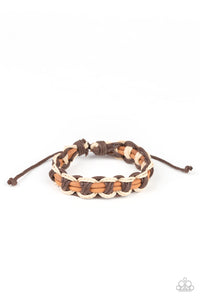 Dont WEAVE Me Hanging - Brown Bracelet