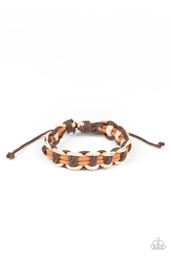 Dont WEAVE Me Hanging - Brown Bracelet