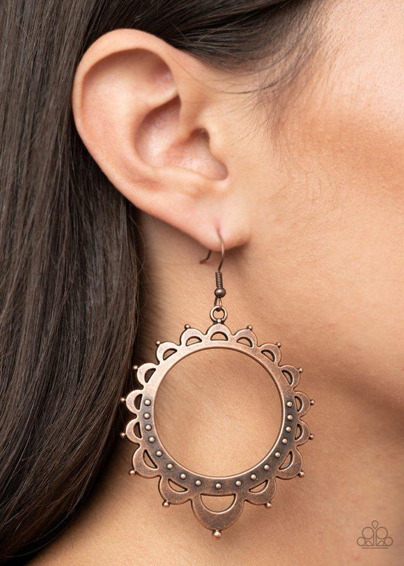Casually Capricious - Copper Earrings