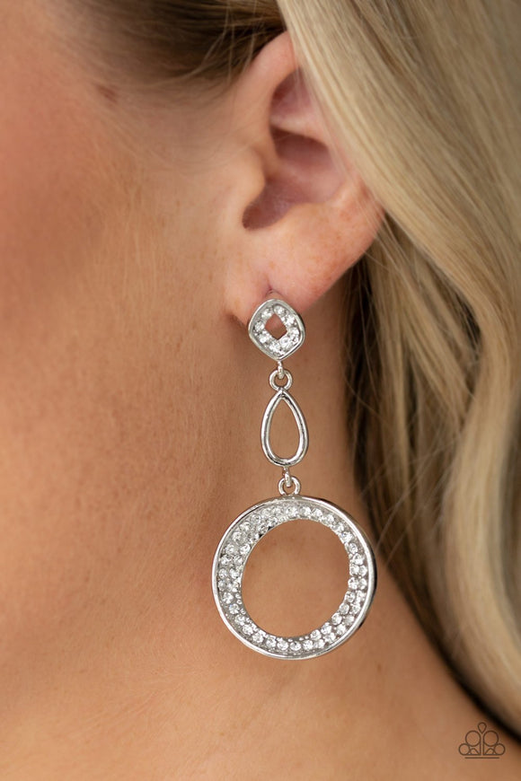 On the Glamour Scene - Silver Earrings