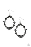 Sparkly Status - Black Earrings
