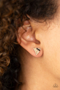 Pyramid Paradise - Black Earrings
