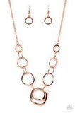 Linked Up Luminosity - Copper Necklace