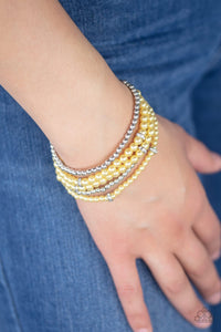 Fiercely Frosted - Yellow Bracelet