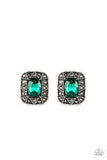 Young Money -  Green Post Earrings