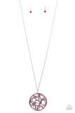Thanks a MEDALLION - Pink Necklace