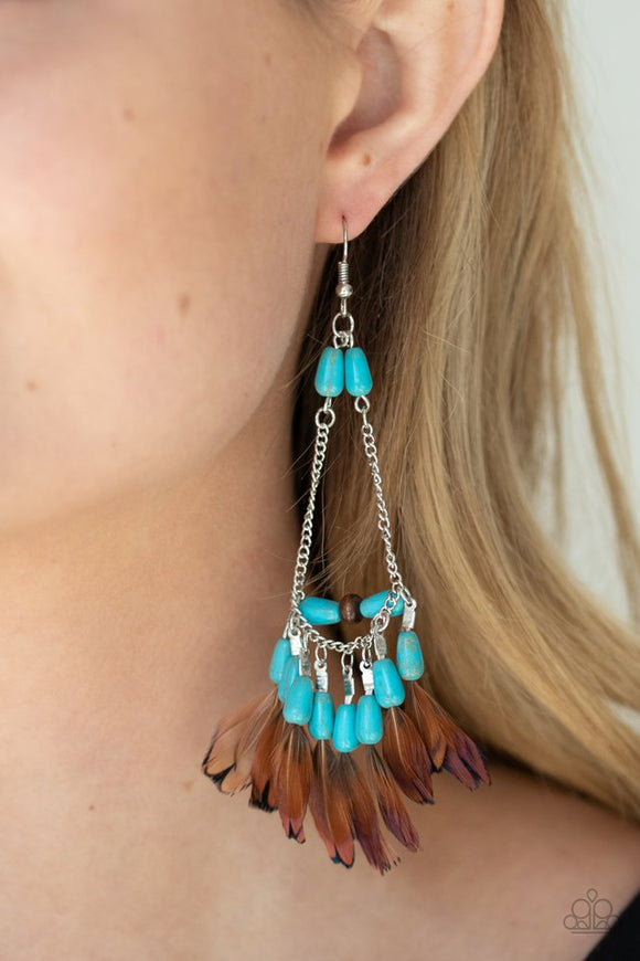 Haute Hawk - Blue Earring
