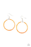 Colorfully Curvy - Orange Earring