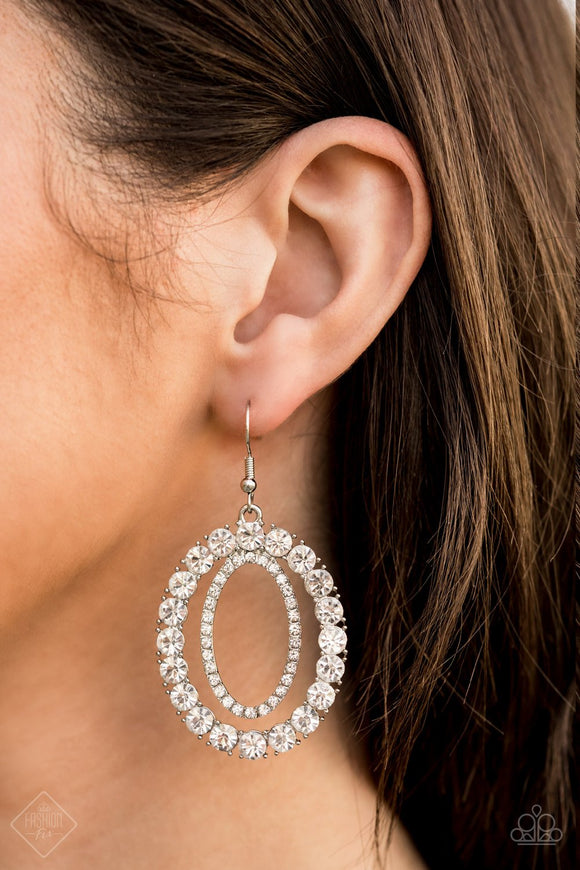 Deluxe Luxury - White Earrings
